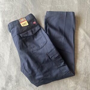 Red Kap PC76NVO Mens Navy Blue Cargo Work Pants 100% Cotton 32x30 NWT